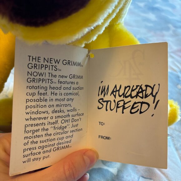 NWT Vintage Mother Goose and Grimm Grippit Window Clinger Grimmy the Dog - Picture 5 of 10